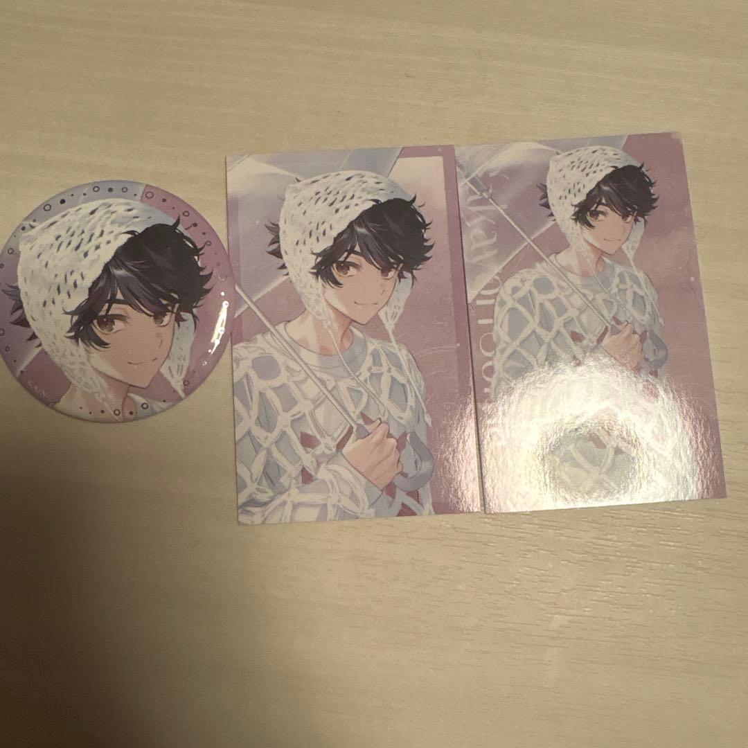 にじさんじ 酒寄颯馬 SUISAIRAIN 缶バッジ+カード2枚セット - メルカリ