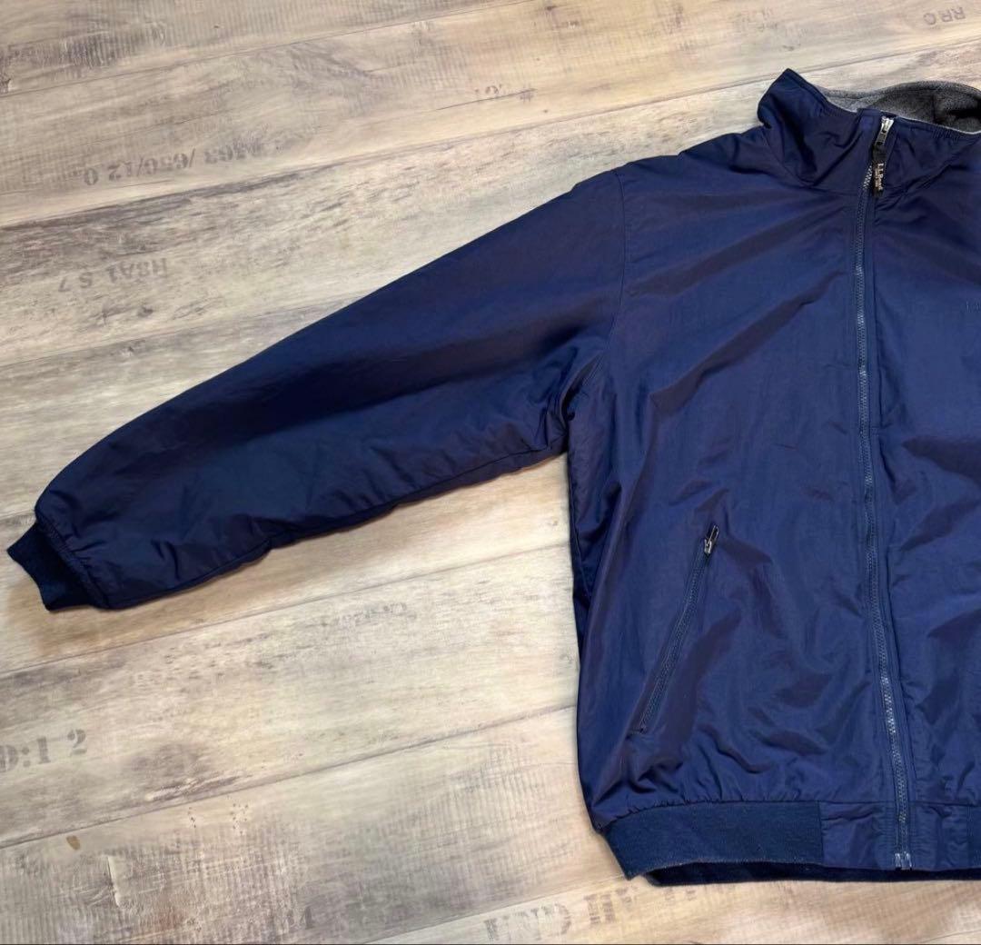 L.L.Bean エルエルビーンウォームアップジャケットネイビーフリース古着XL