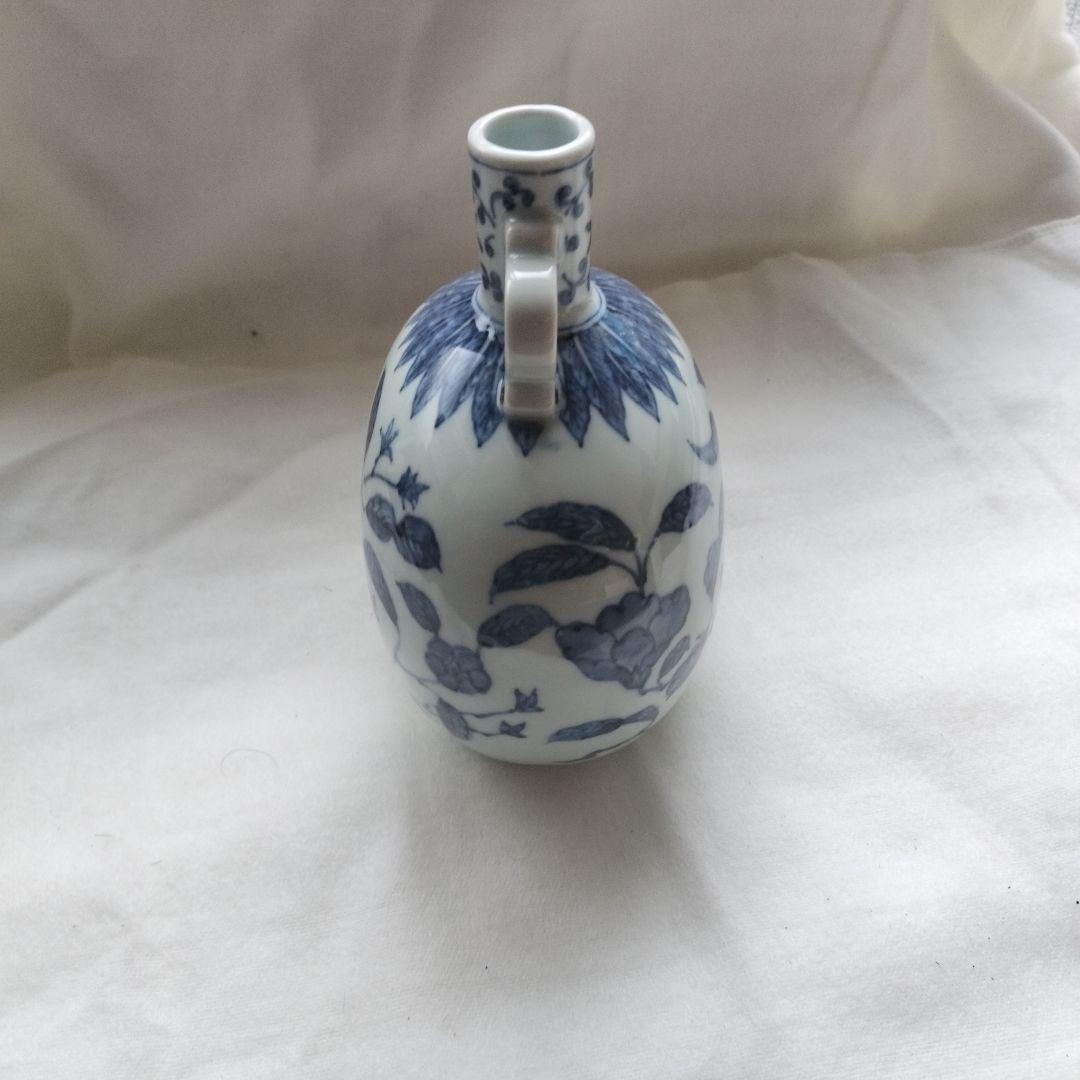 青白陶器 花柄ボトル - メルカリ