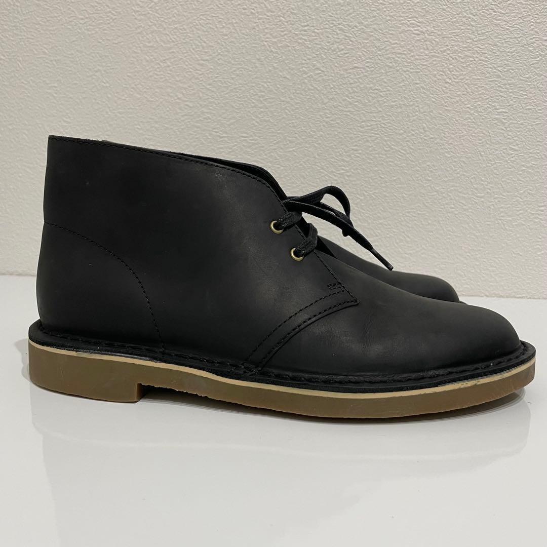 [クラークス] チャッカブーツ シェプトン ブラック レザー 24.5cm