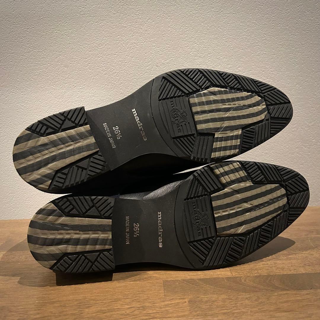 マドラス ゴアテックス チャッカブーツ 26.5cm 黒 紺 本革 M4505G