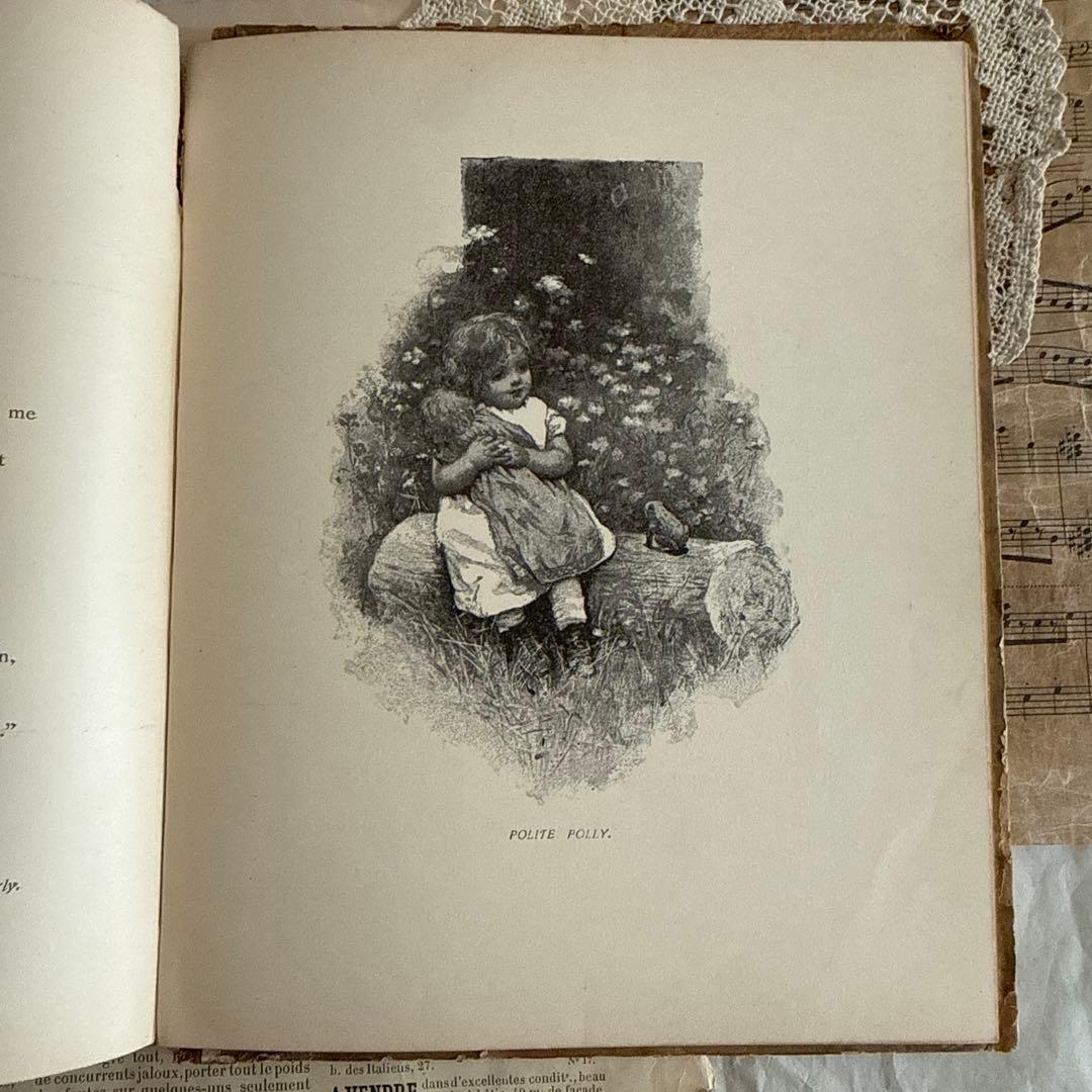 1890年アンティーク美しい挿絵の絵本アーネストニースター洋書ジャンク