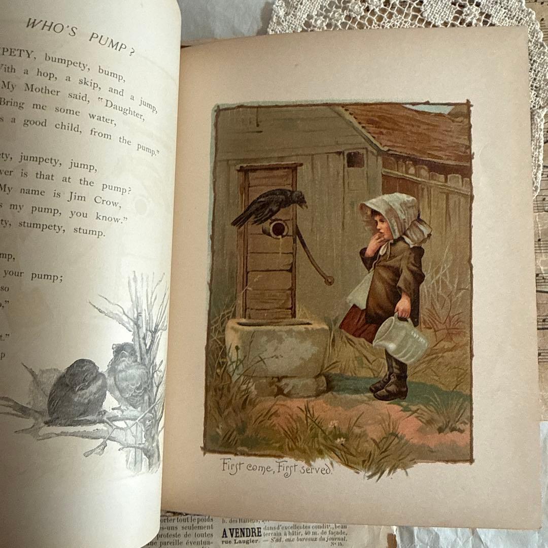 1890年アンティーク美しい挿絵の絵本アーネストニースター洋書ジャンク