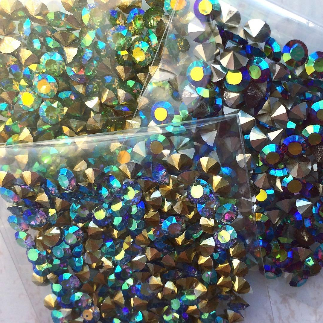 ✧限定販売✧レア✧4.7mm✧AAA級✧AB✧オーロラ加工✧チャトン詰め合わせ✧