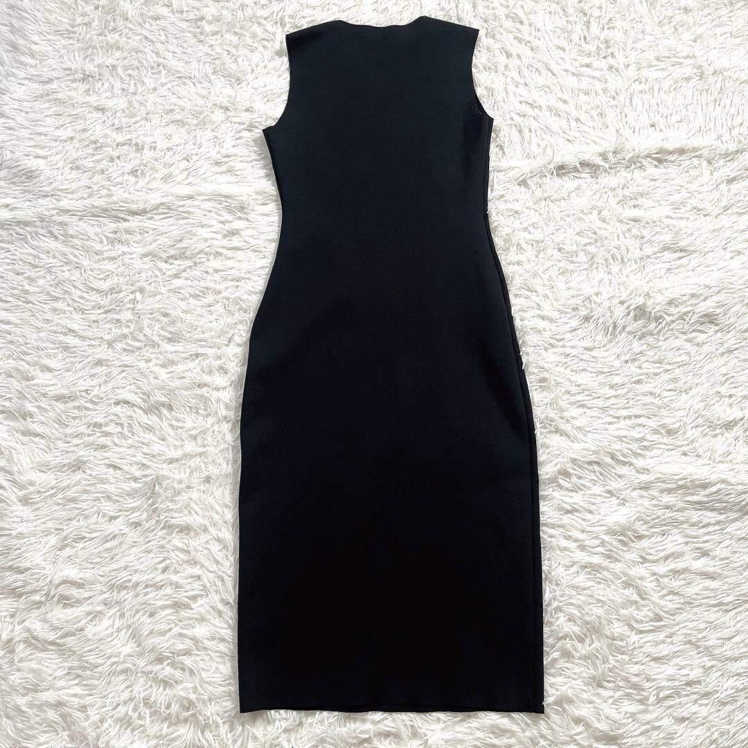 THE ROW ザロウ ノースリーブ ワンピース ドレス ブラック 伸縮性あり