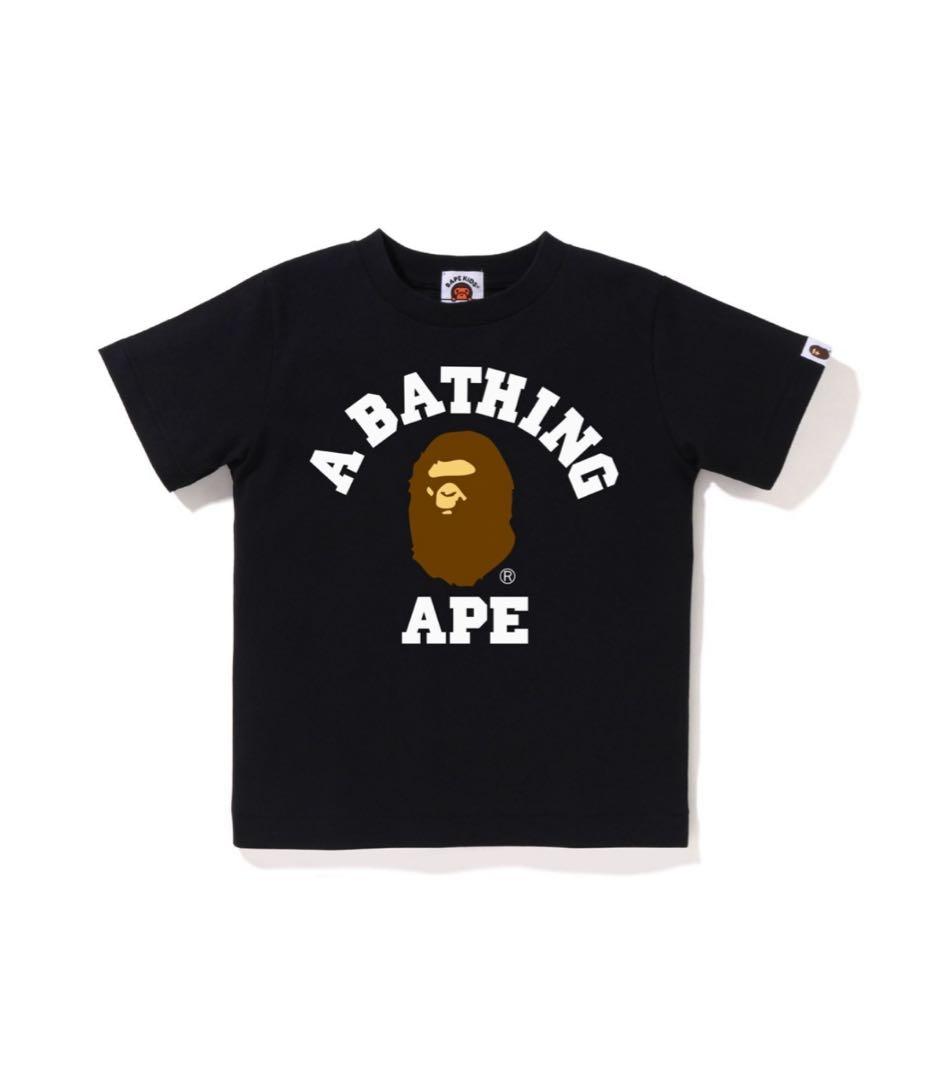 A BATHING APE ロゴ Tシャツ 130cm 値下げ即売り可能 A BATHING APE® ロゴ Tシャツ | ブラック | FARFETCH JP