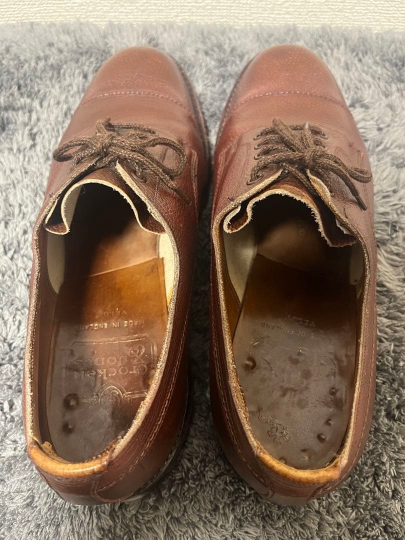 ケンゴン？ CROCKETT&JONES ブラウンレザーシューズ UK7 1/2 - メルカリ