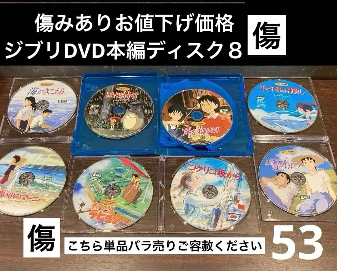 ジブリDVD本編ディスク8枚 お値下げ品 Amazon.co.jp: ジブリDVD 売り 本編ディスクになります : パソコン