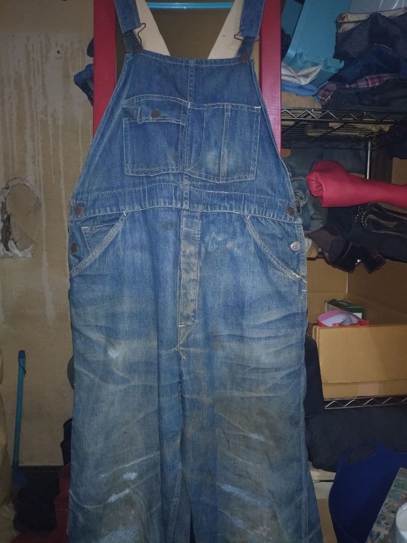 ４０sヴィンテージ オーバーオール ヘッドライト ハウスマーク ヘッドライト HEADLIGHT 40s 50s ヴィンテージ エプロン付き