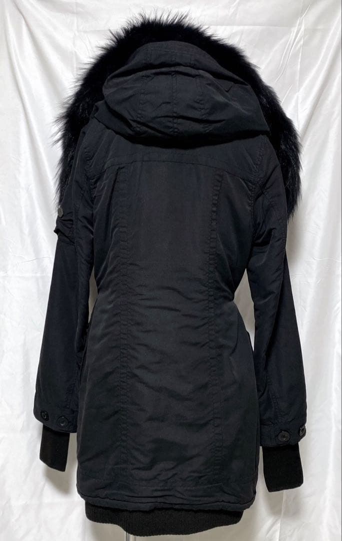 y2k 平成ギャル ファー付き モッズコート フェアリーグランジ 黒