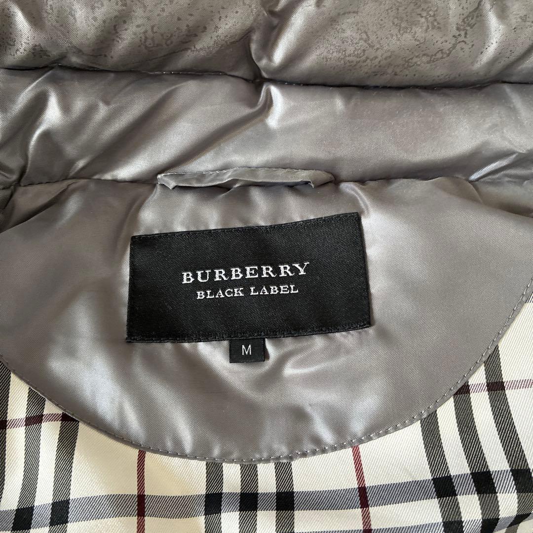 BURBERRY BLACK LABEL シルバー ダウンベスト M - メルカリ