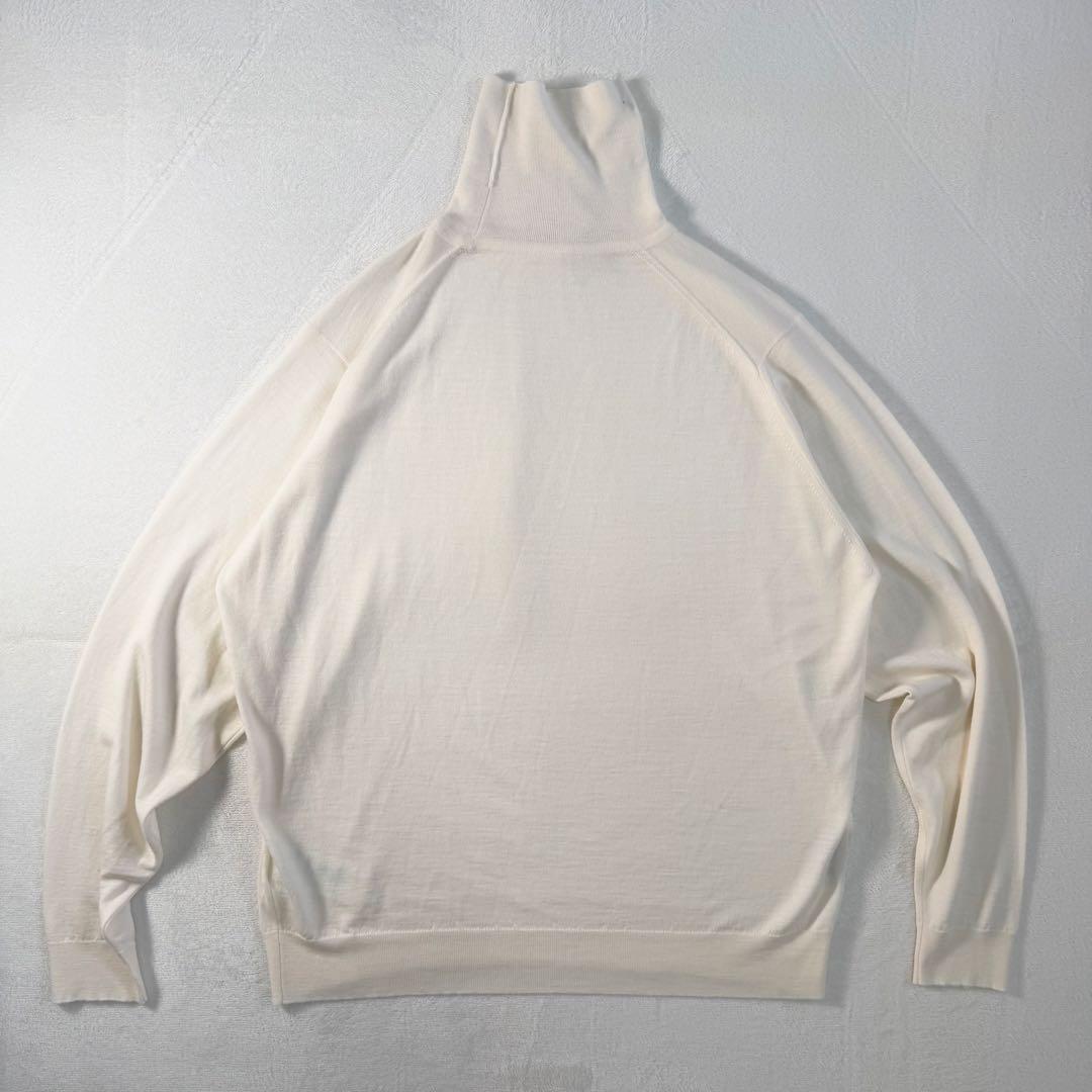 タグ付き未使用 ジョンスメドレー メリノウール タートルネックニット