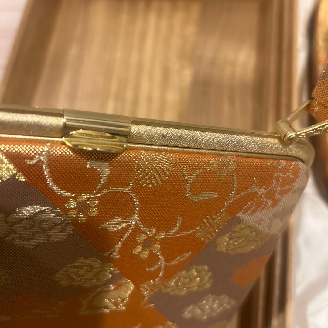 和装用バッグと草履のセット（ゴールド） - メルカリ