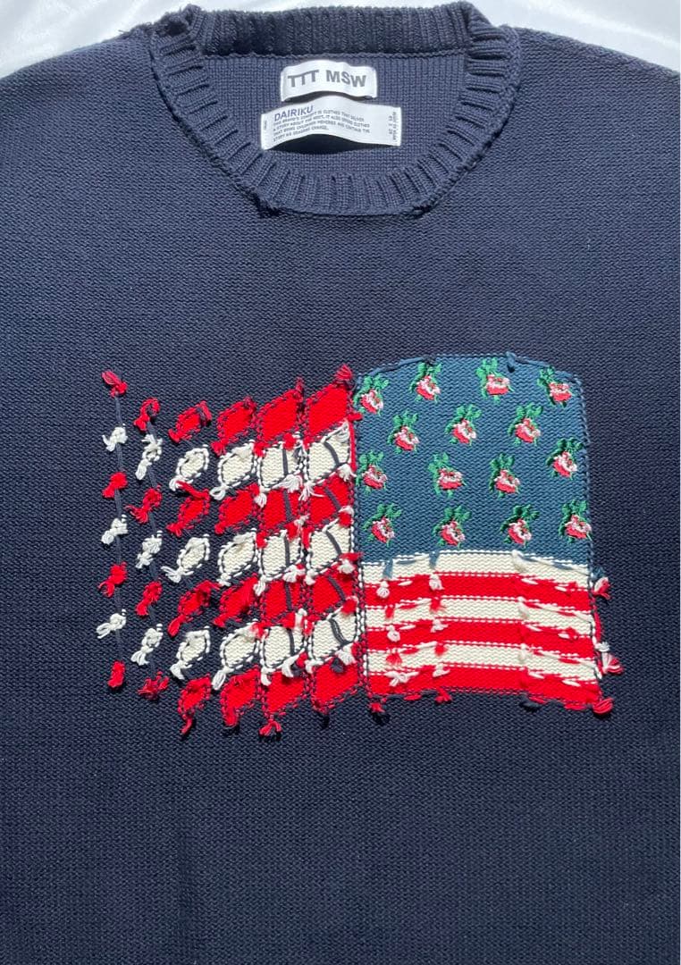 DAIRIKU × ttt_msw 星条旗ニット インサイドアウトニット - メルカリ