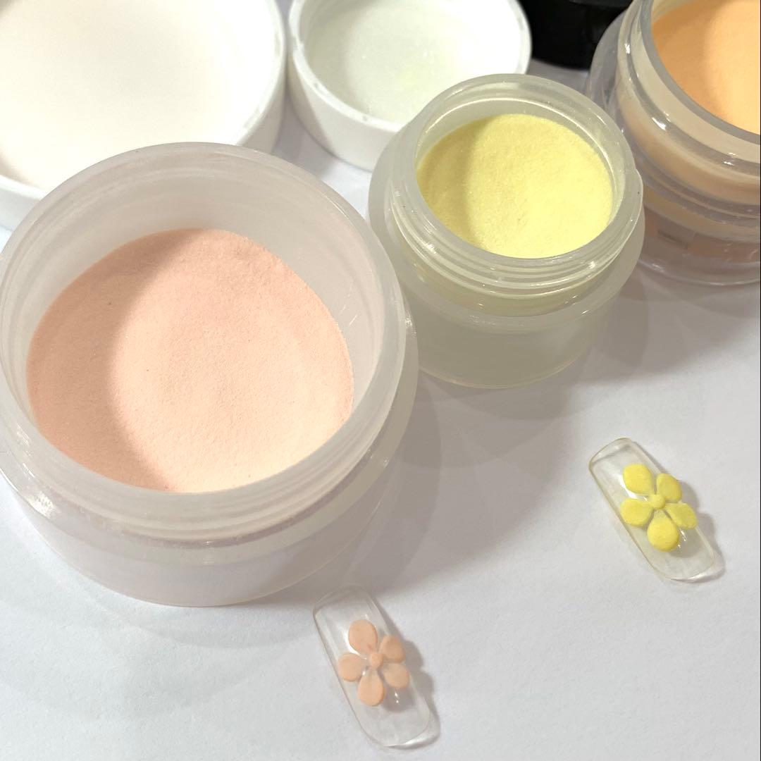 ネイル用品スカルプ アクリルパウダー カラーパウダー 4色 EzFlow