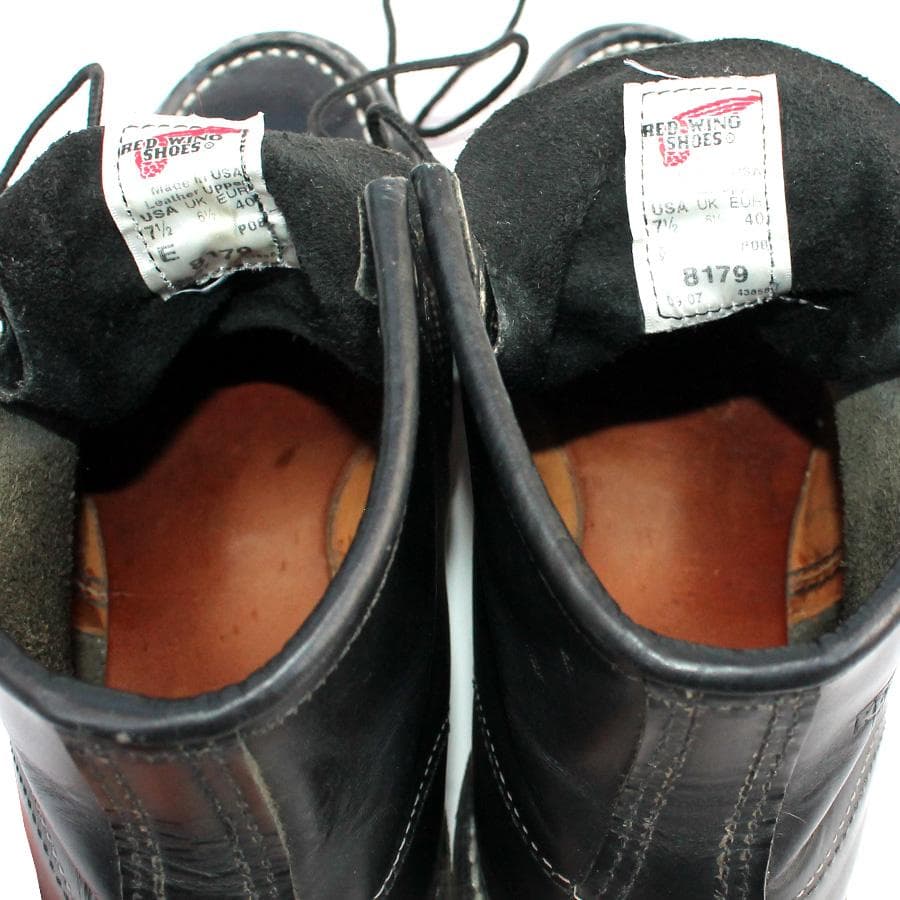 RED WING 8179 黒セッター ワークブーツ ブラッククローム - メルカリ