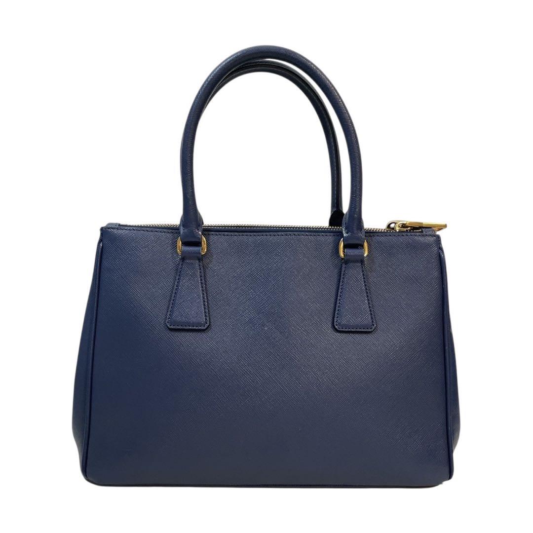 プラダ ハンドバッグ ガレリア サフィアーノ 三角ロゴ ブルー 5314