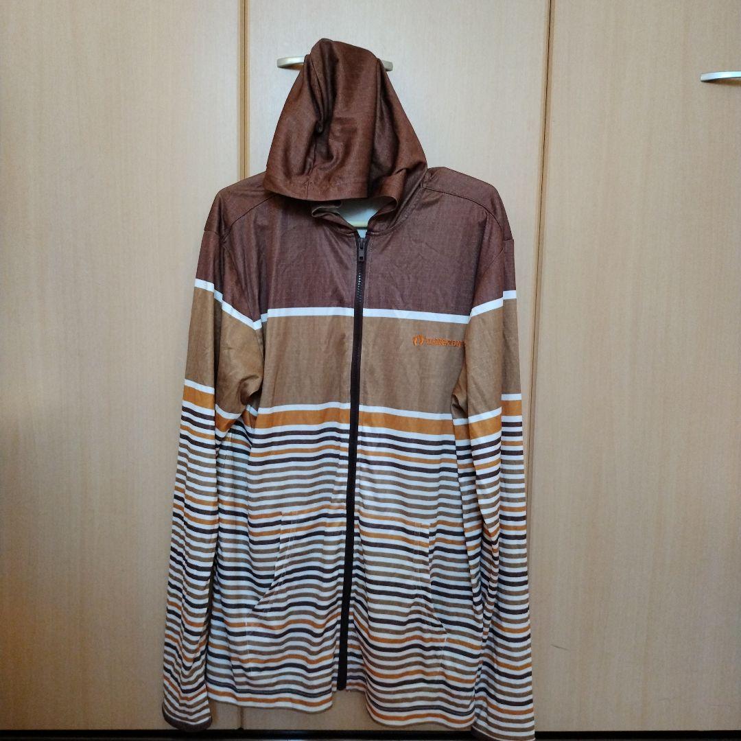 HANG TEN フード付きラッシュガード ブラウンストライプ - メルカリ