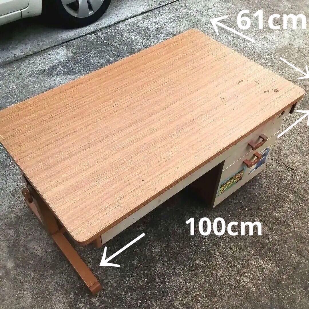 昭和レトロ オカムラ学習デスク 勉強机 昭和の学習机 1976年製 - メルカリ