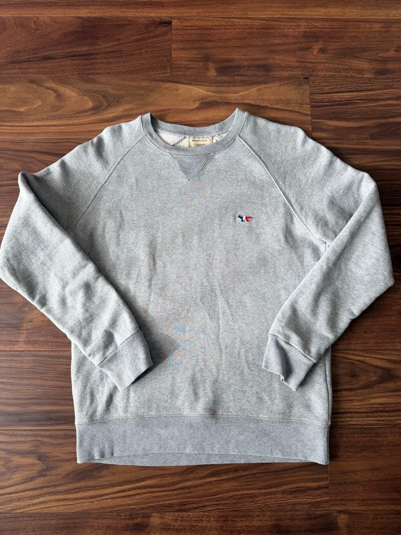 メゾンキツネ トリコロールフォックス スウェット グレー S - メルカリ