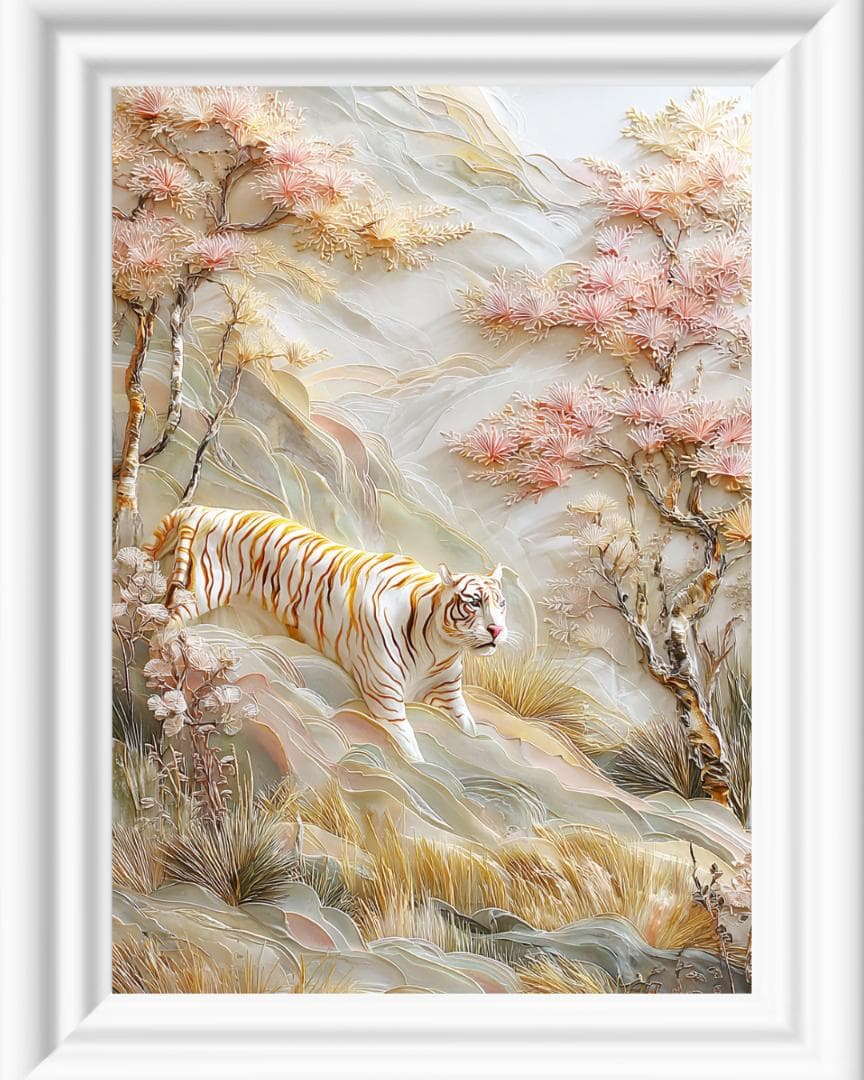 白虎財巡】風水 占い 開運 絵画 護符 アート 波動 縁起物 曰く付き