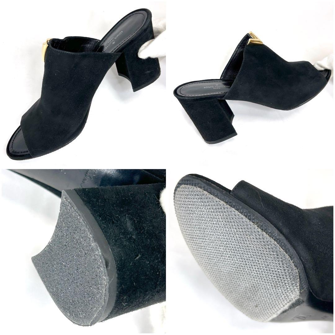 ルイヴィトン　エッセンシャルv サボ　サンダル　23.5cm ブラック　黒