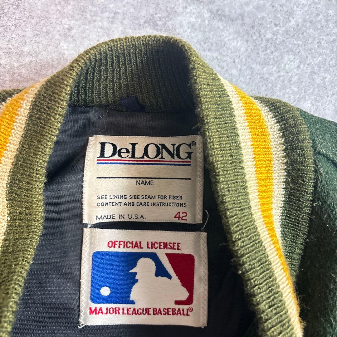 DeLONG usa製 MLB チーム スタジャン アスレチックス - メルカリ