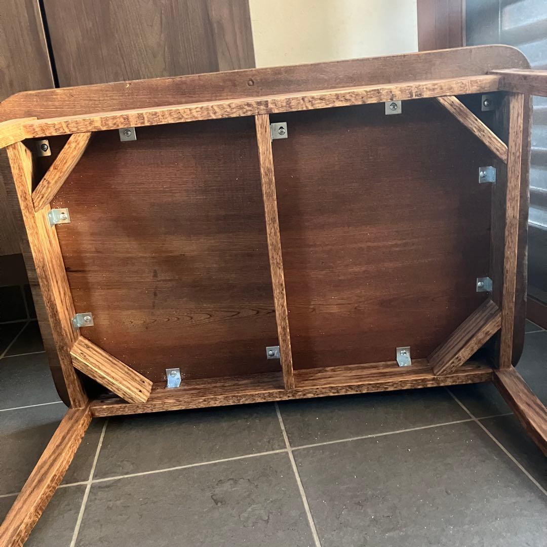 古い天板をリユースしたローテーブル ハンドメイド - メルカリ