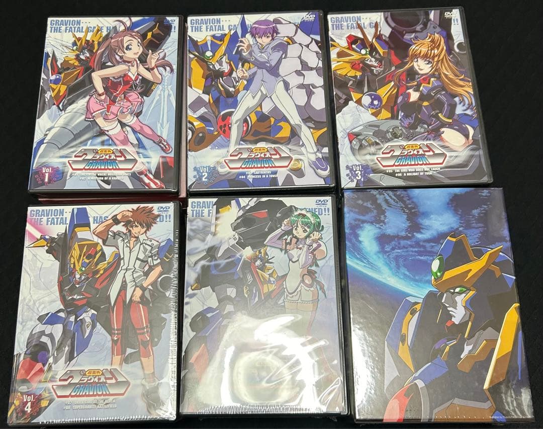 超重神グラヴィオン DVD 6巻セット　フィギュア付き限定版　未開封 Amazon.co.jp: 超重神グラヴィオン vol.1 (限定版) [DVD] : 福山潤