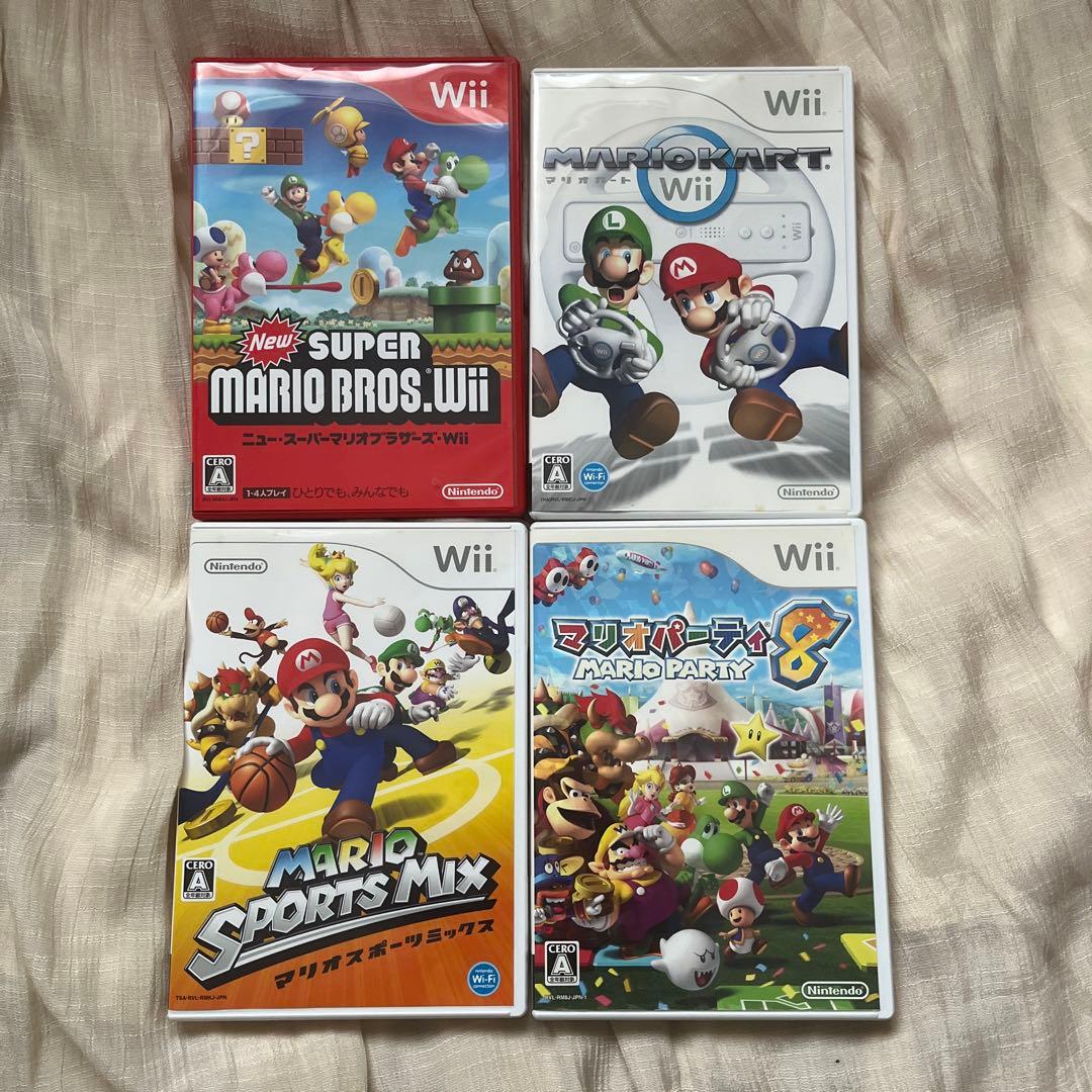 Wii ソフト マリオ 4点セット - メルカリ