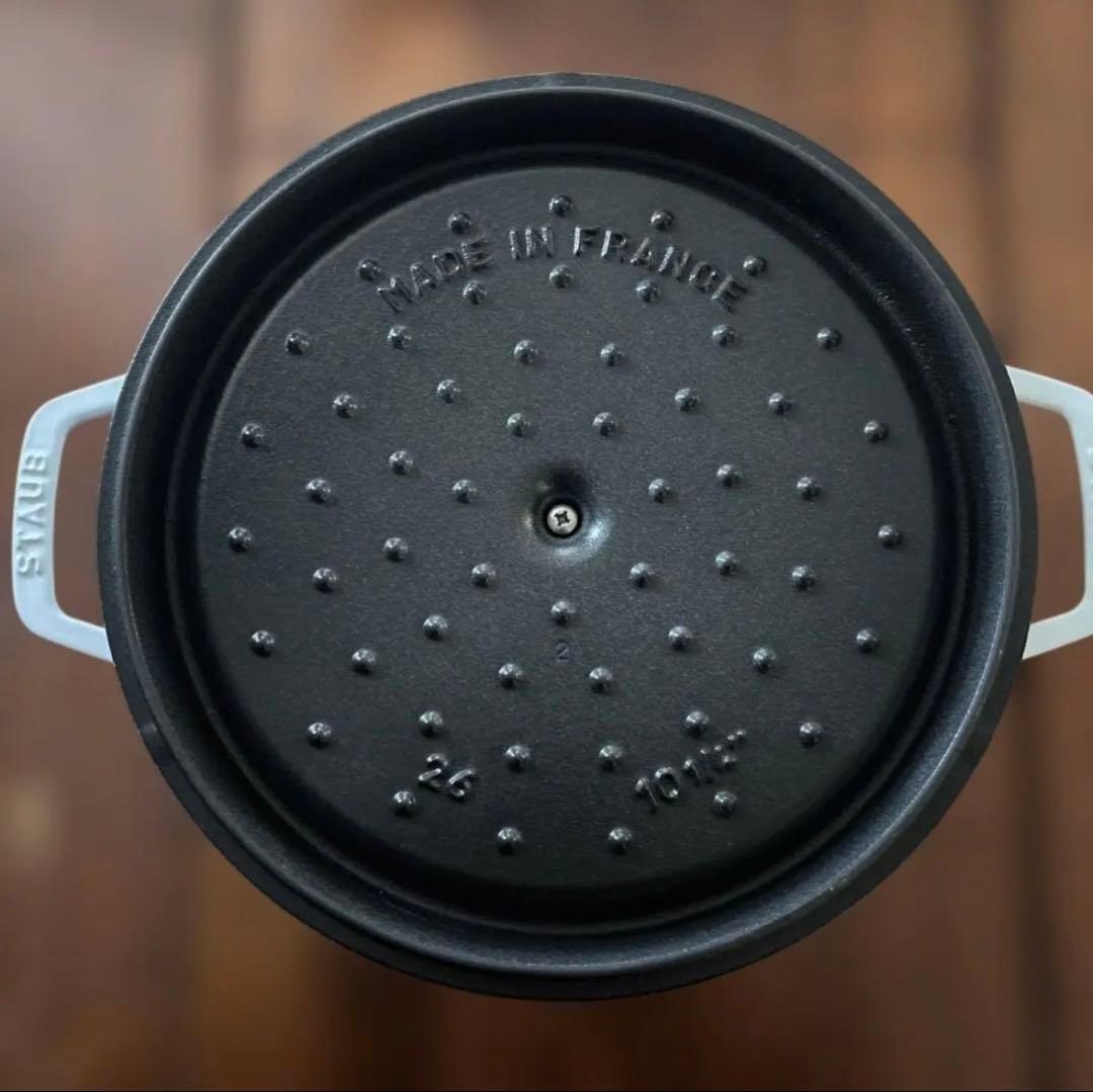 STAUB ラ・ココット 26cm ホワイト 3.8L 最終値下げ