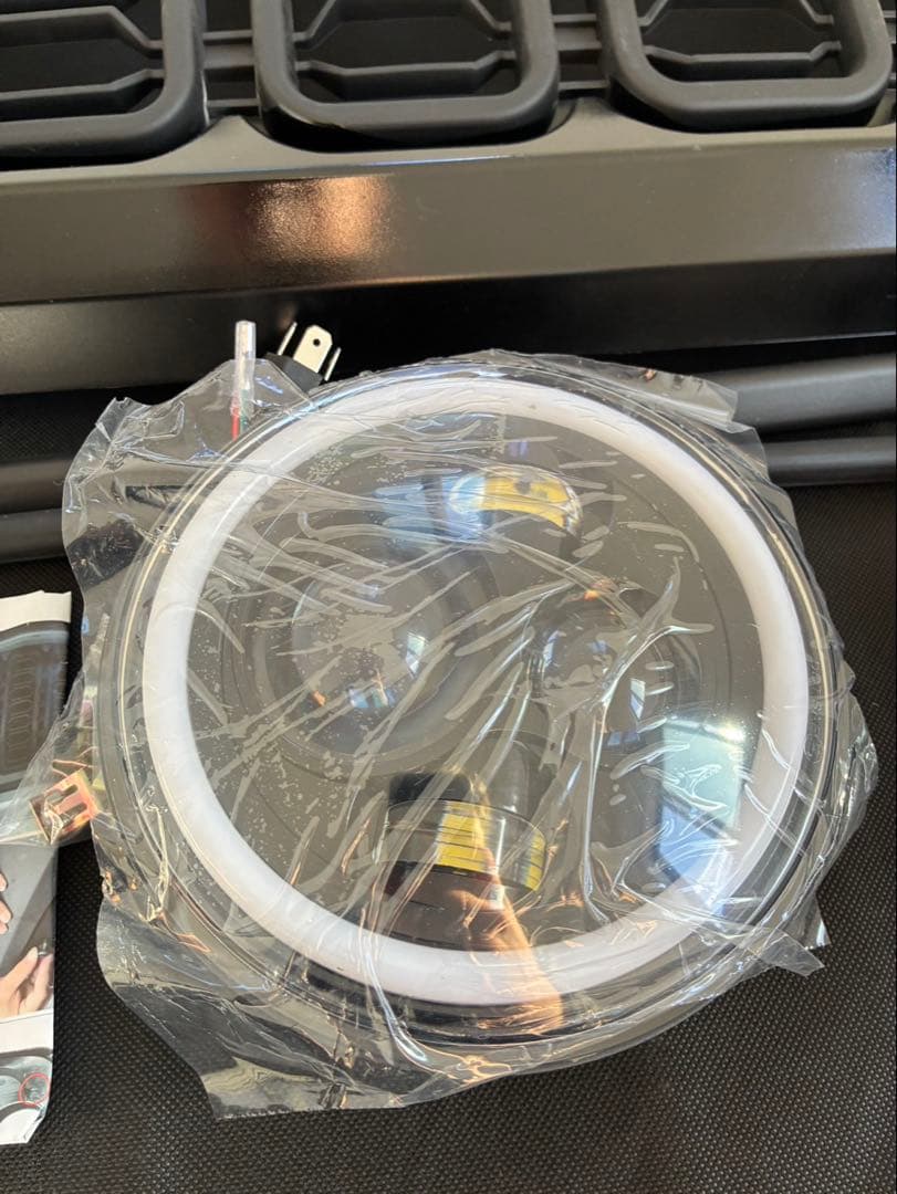 JKラングラー用 JLルック イカリングライトセット ブラック塗装済み