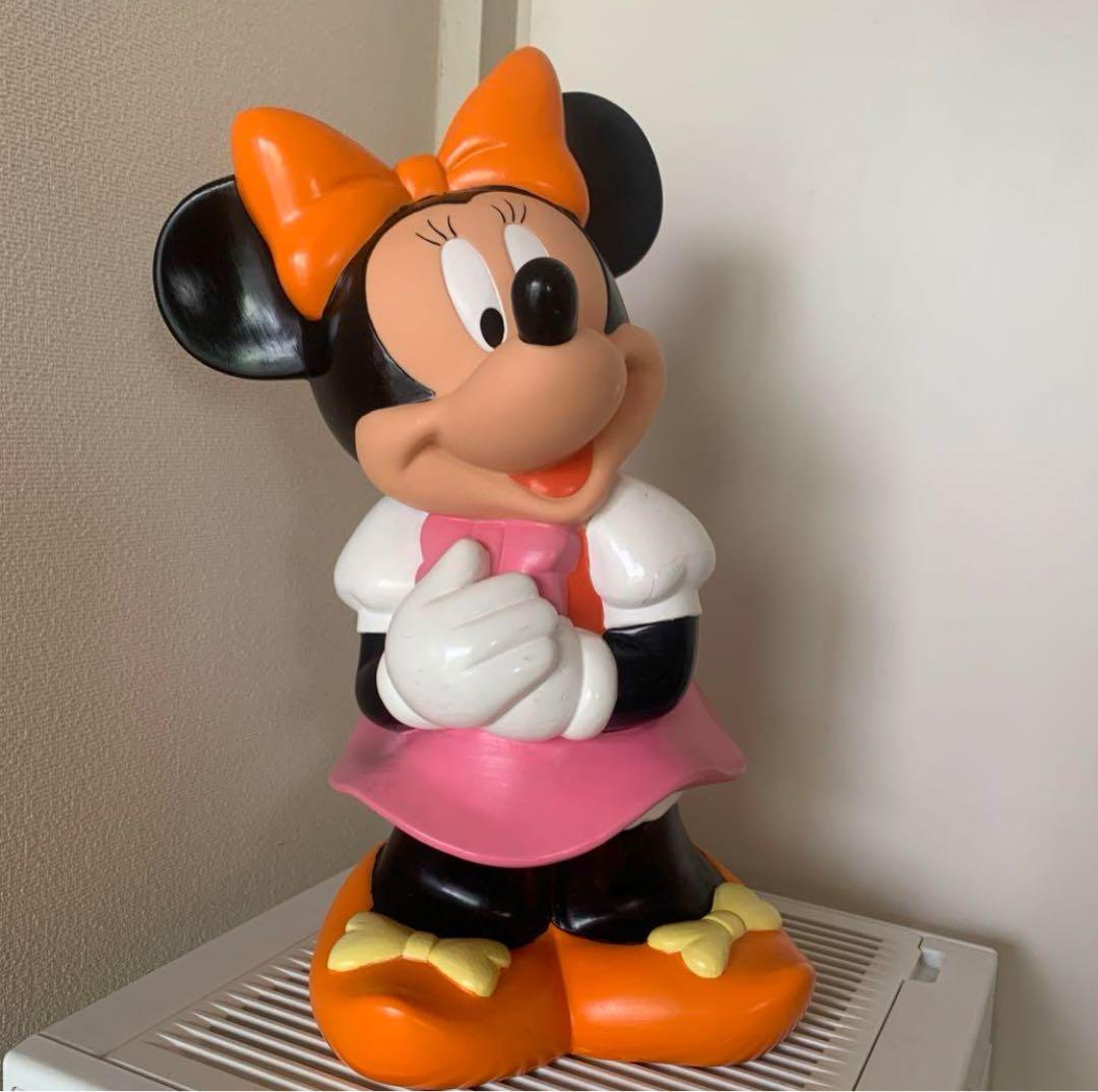 美品 東京三菱銀行カウンターサイ ズ貯金箱昭和レトロ ミニーマウス