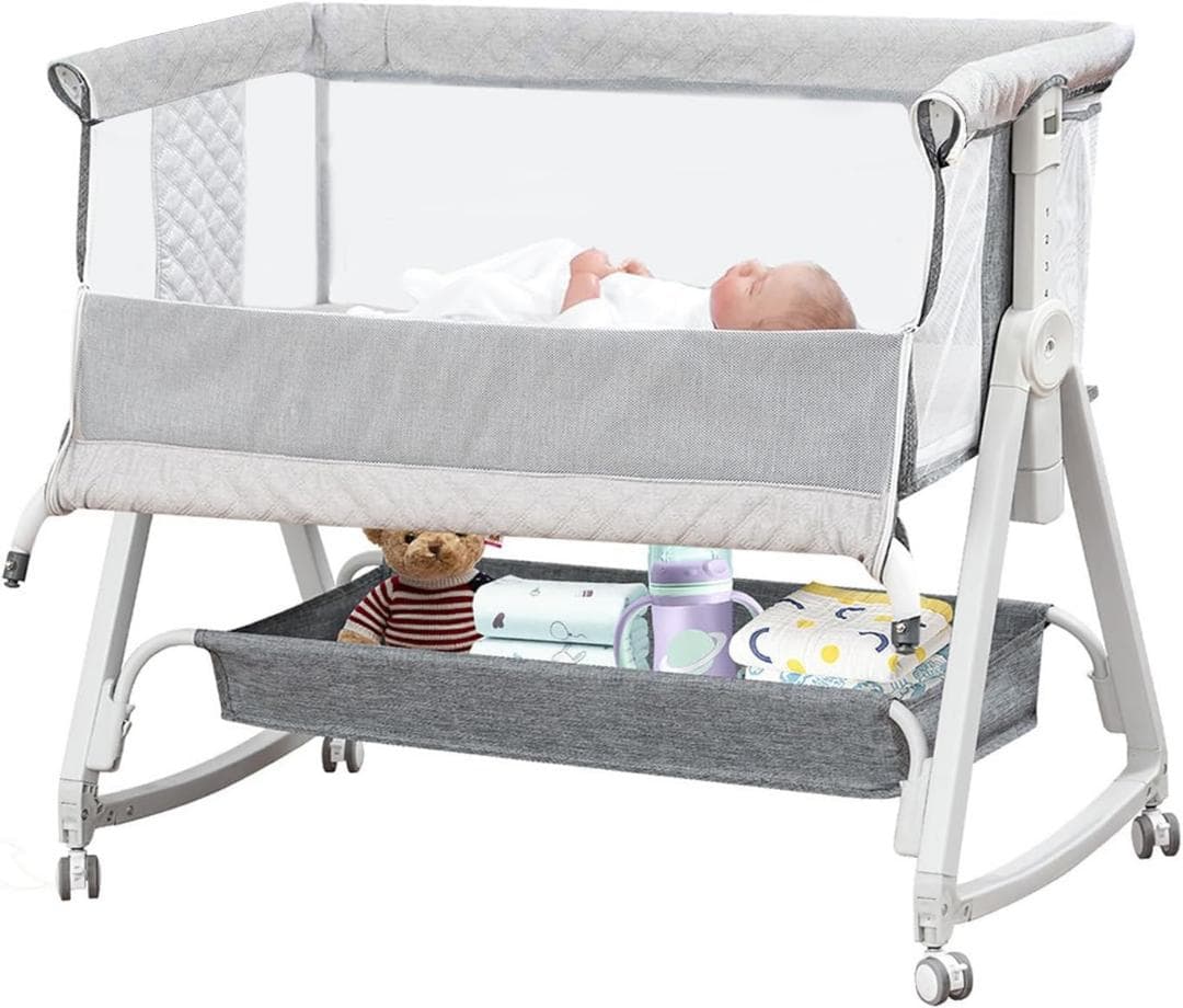 ベビーベッド 添い寝ベッド グレー 乳児用ベッド 多機能 高さ6段階調節可能 Amazon.co.jp: Cradoa ベビーベッド 添い寝ベッド グレー 乳児用ベッド