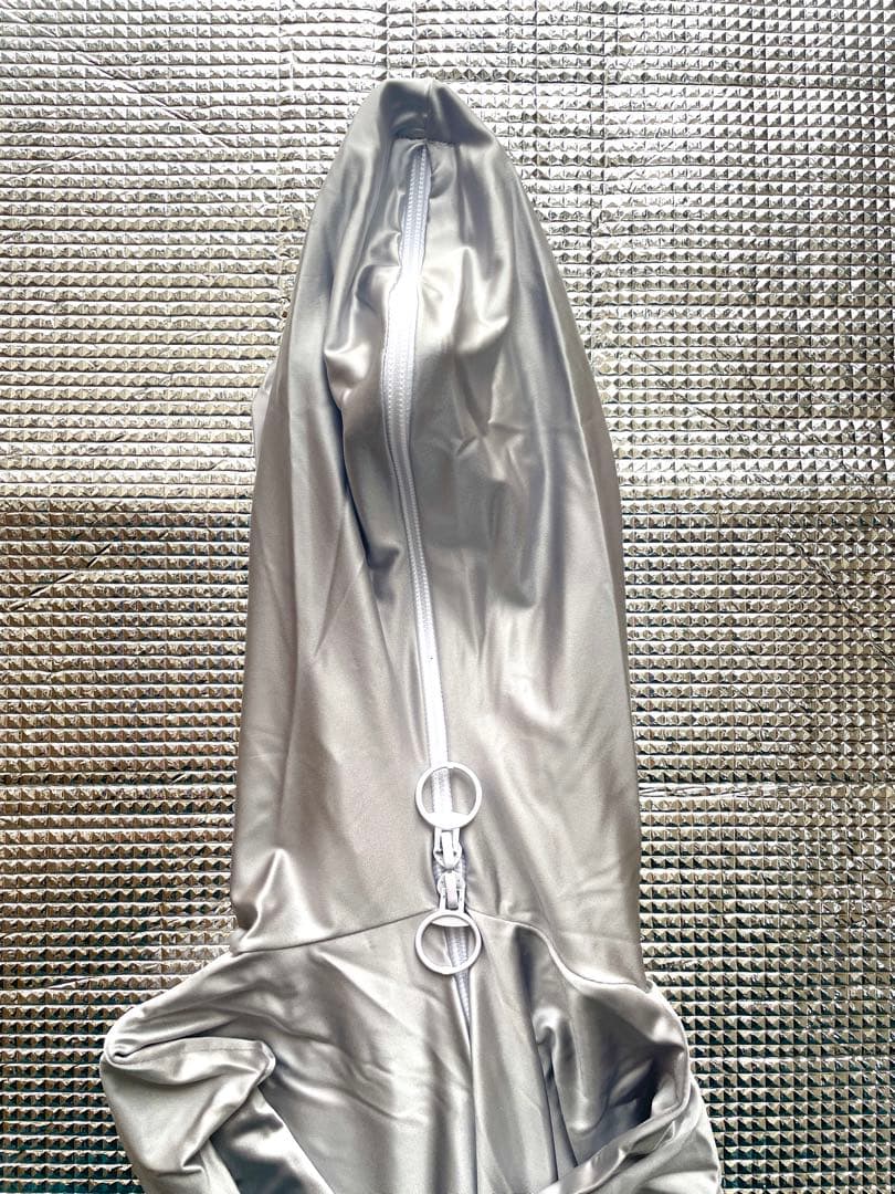 【新品】全身タイツ 光沢ツルスベ ゼンタイ 銀 シルバー Mサイズ ZENTAI