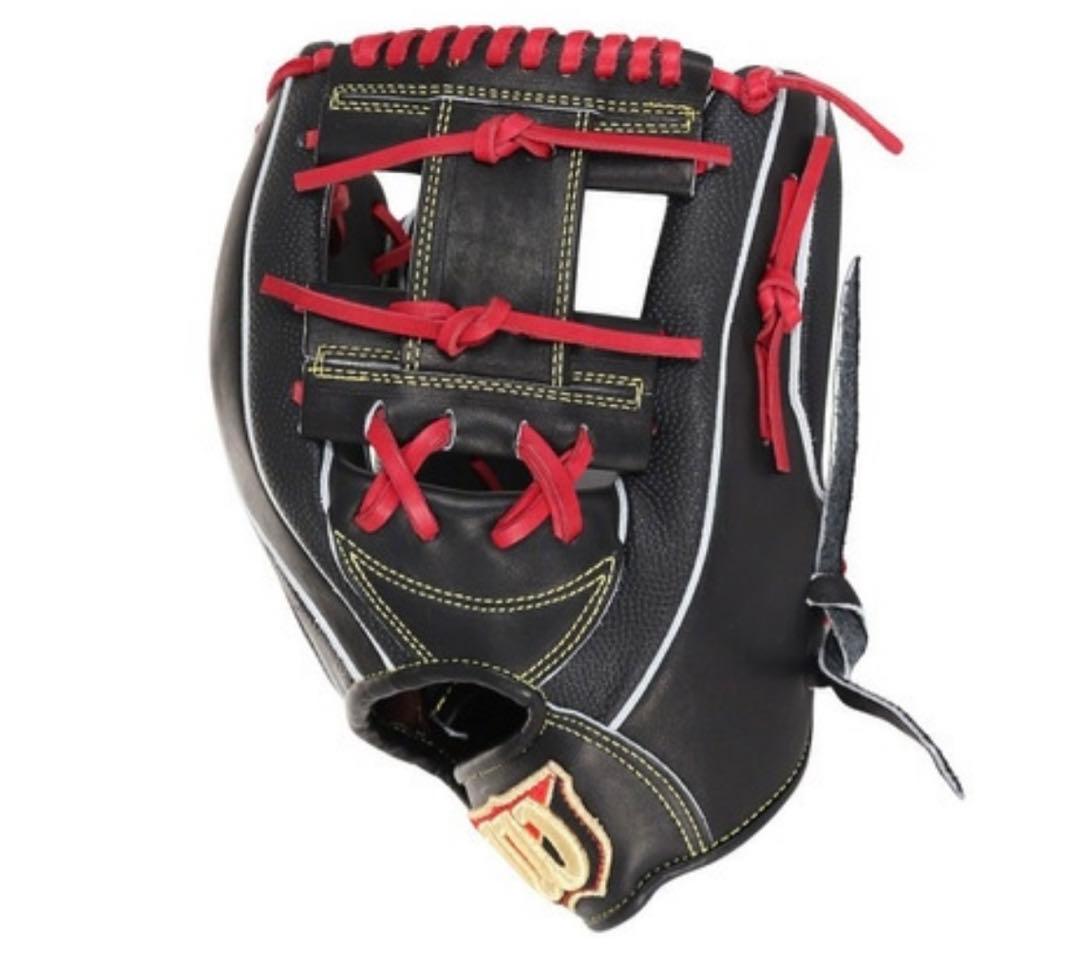 Wilson 軟式グローブ ブラック/レッド 87型 - メルカリ