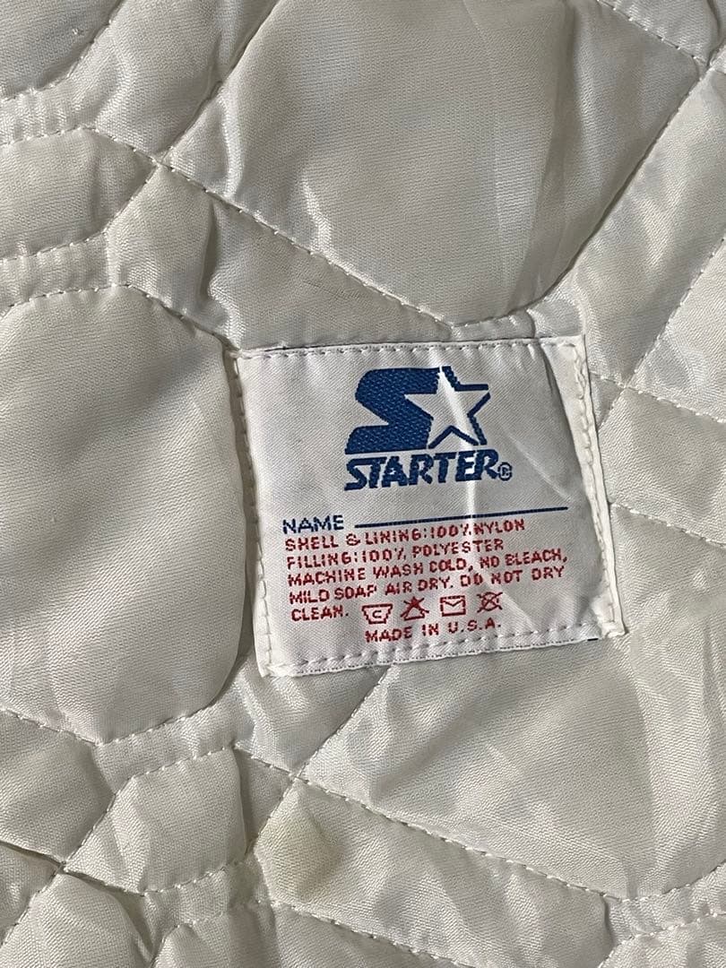 starter 90s ホワイトソックス MLB ブラック スタジャン 刺繍ロゴ