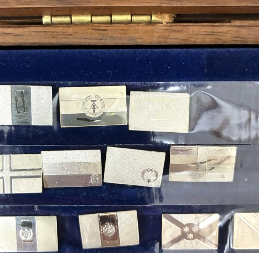 フランクリンミント 公式国連加盟国国旗 銀のミニチュア・コレクション