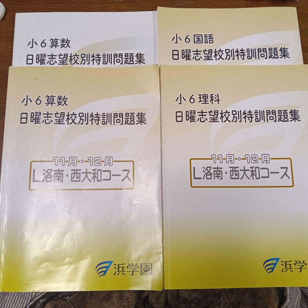 浜学園小6日曜志望校別特訓問題集 L洛南·西大和コース - メルカリ