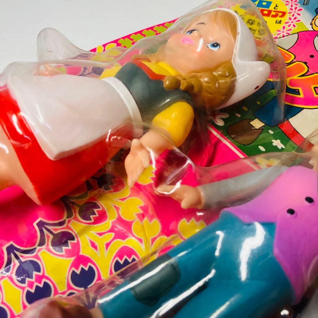 当時物 未開封 タケミ フランダースの犬 ネロ＆アロア ソフビ