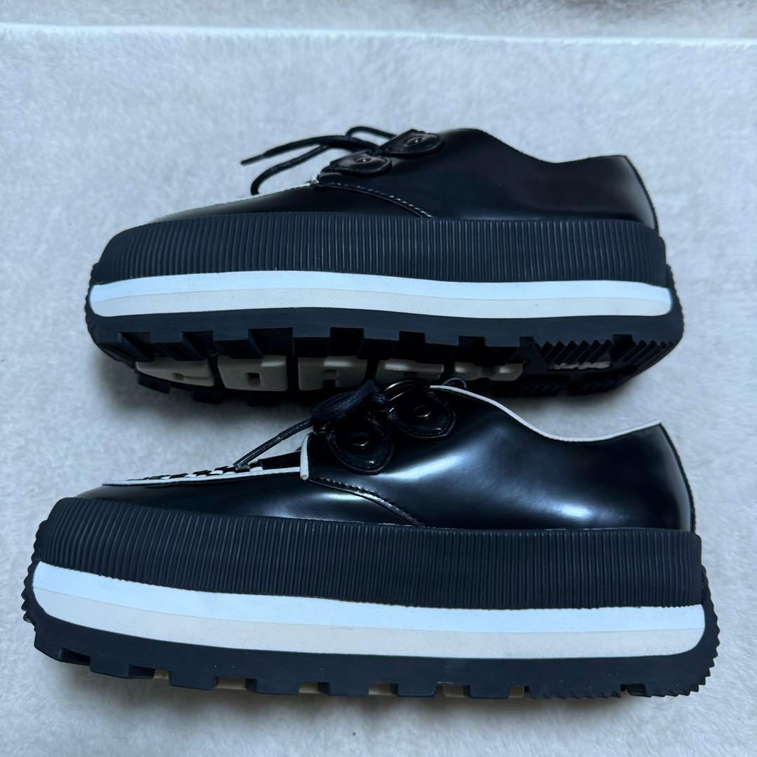 【COACH】美品✨レザーシューズ　23.5cm D-ring スニーカー　厚底