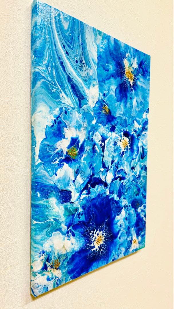 原画　アクリル画　作品名: 【 蒼の聖花 -Ao no Seika- 】