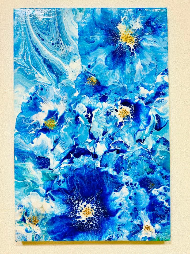 原画　アクリル画　作品名: 【 蒼の聖花 -Ao no Seika- 】