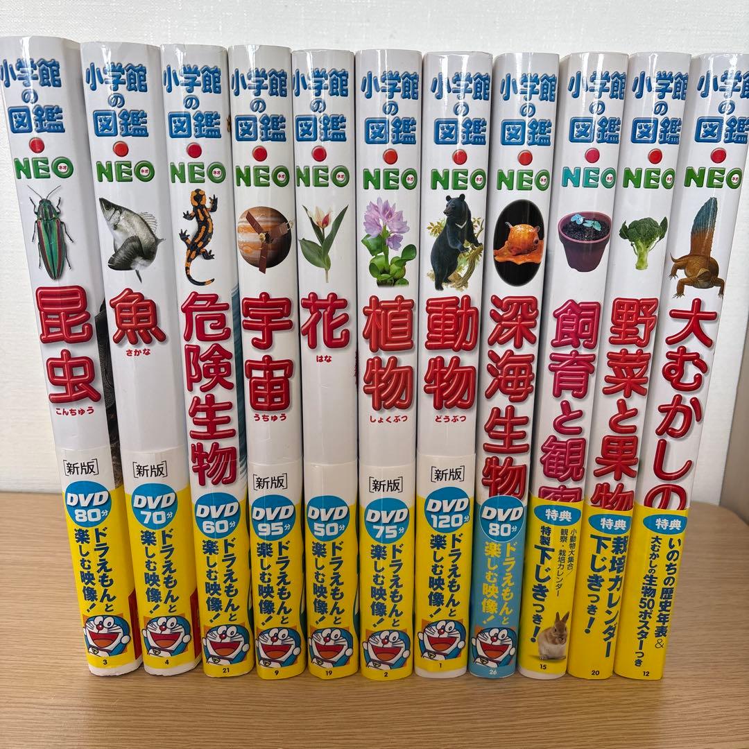 定価26840円　小学館の子ども図鑑　NEO　11冊　セット　DVD付 小学館 図鑑NEO プレNEO 11冊セット 不思議 世界 日本 世の中 工夫