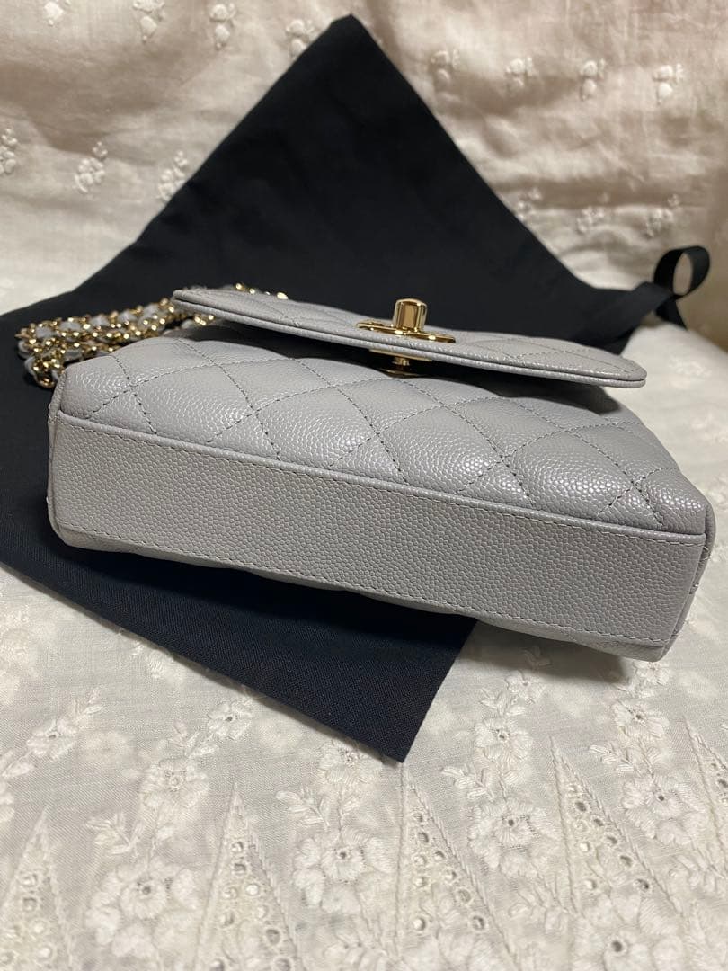 CHANEL シャネル ココハンドルミニ 14.5㎝ グレー - メルカリ