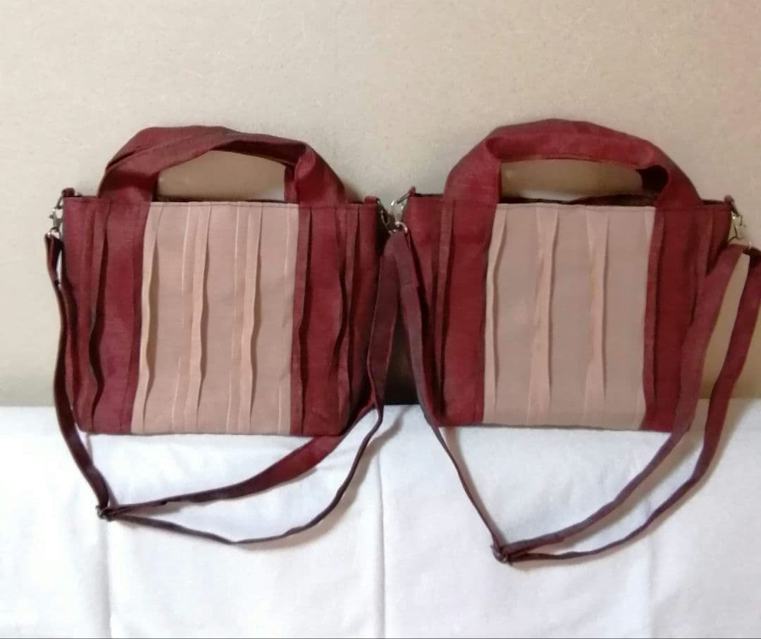 畳へり トートバッグ 紺×ブルー 外側ポケット＆ショルダー紐つき ほか