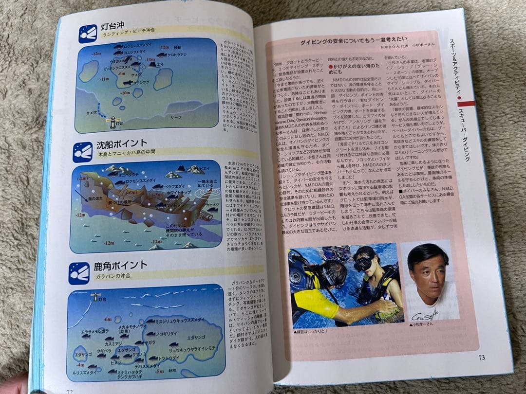 地球の歩き方 サイパン ロタ テニアン 1999-2000年 ダイビング ロタ島