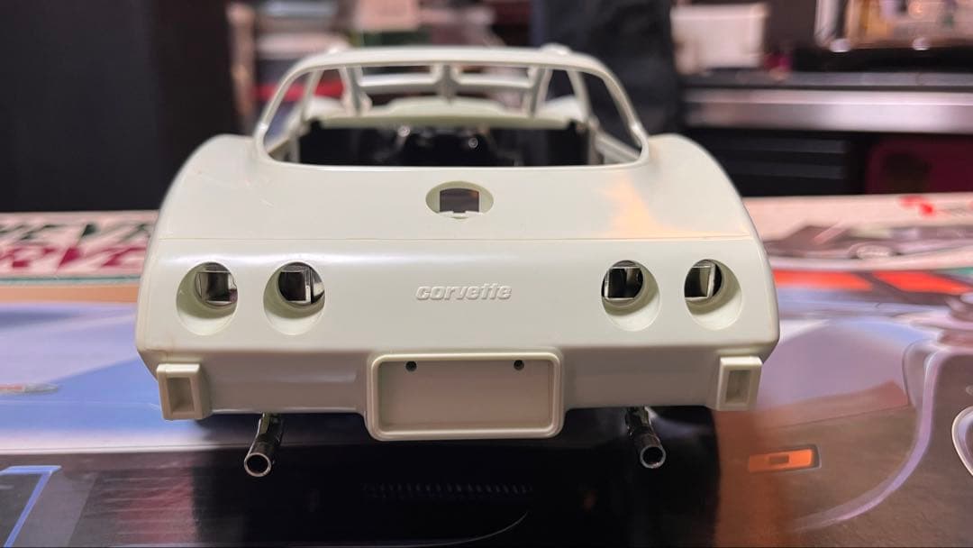 童友社1／12 シボレーコルベット・スティングレイ！残念ながら作りかけ