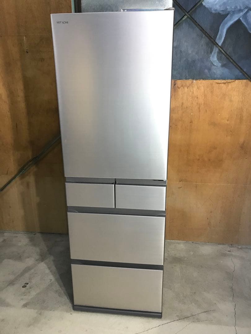 使用半年！ 日立 5ドア冷凍冷蔵庫 2024年製 470L 特鮮氷温ルーム機能 日立 HITACHI 冷蔵庫 5ドア 470L 右開き HWSタイプ 幅60cm ライト