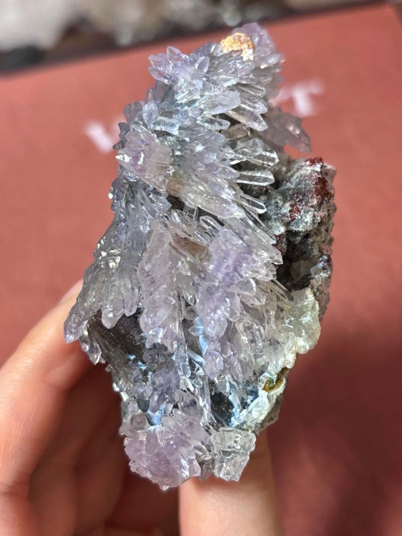 希少】フラワーアメジスト 菊の華(ブラジル産) 原石 アメジスト